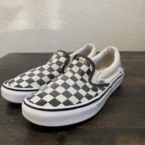 Classic Checkered Black and White Slip-on Vans